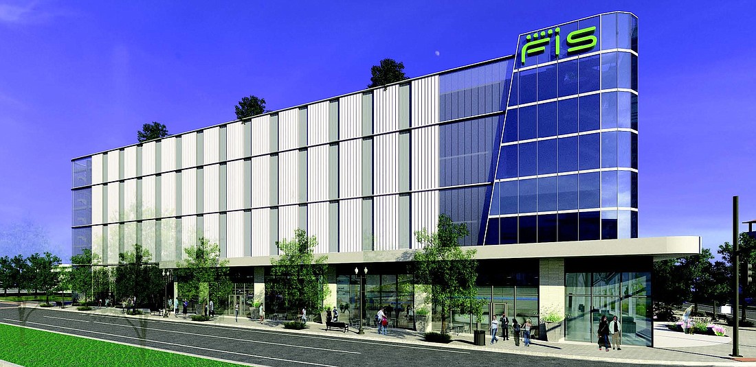 The eight-story, 1,603-space parking garage planned at Fidelity National Information Services Inc. world headquarters in Brooklyn.