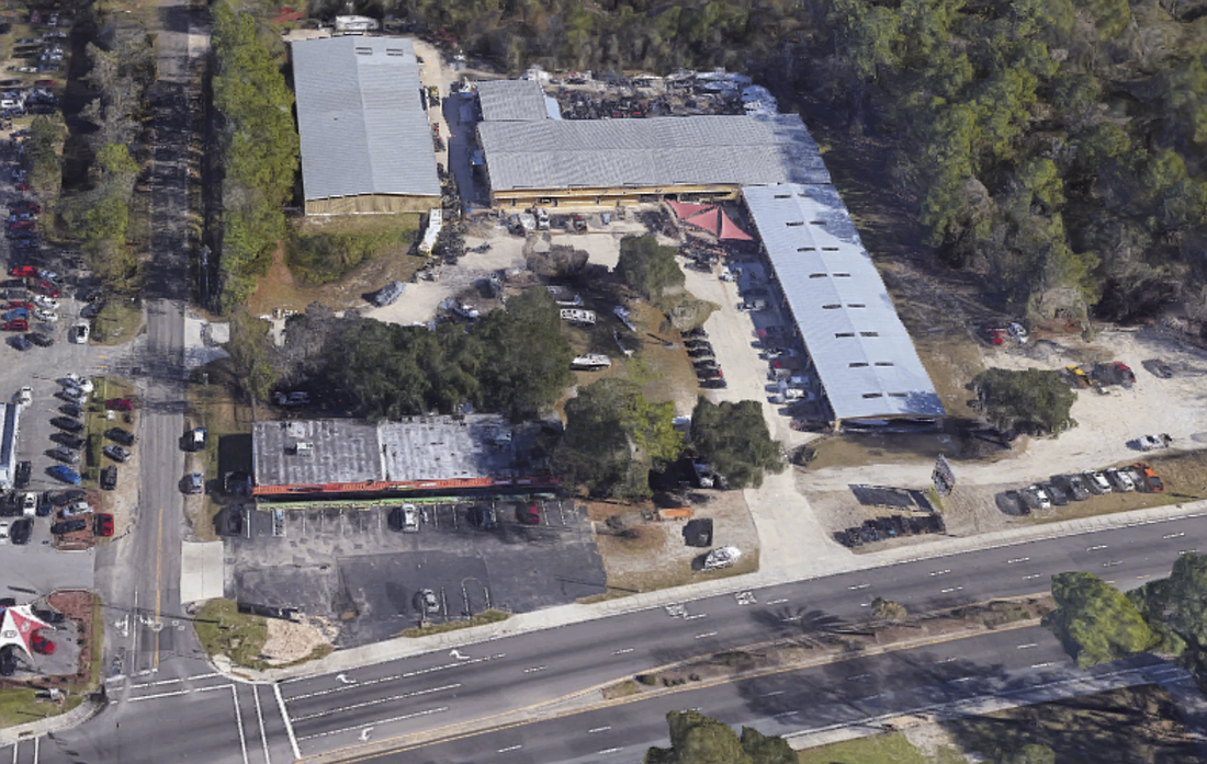 RideNow Powersports at 6407 Blanding Blvd. is seeking a rezoning to allow additional building, future development and aesthetic improvements. (Google)