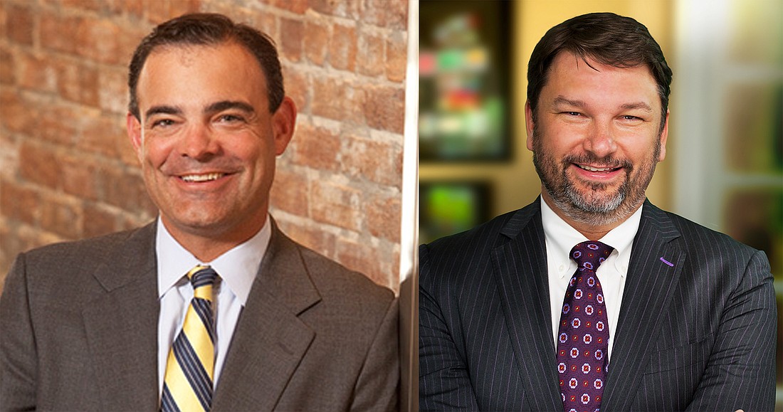 From left, attorneys W. Braxton Gillam IV and John Phillips are seeking the 4th Judicial Circuit&#39;s Seat 2 on The Florida Bar board of governors.