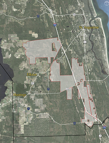 Ruane, Cunniff & Goldfarb LLC has purchased more than 31,000 acres of St. Johns County timberland from U.S. 1 west to County Road 13A South, and from County Road 214 south to the Flagler County line.