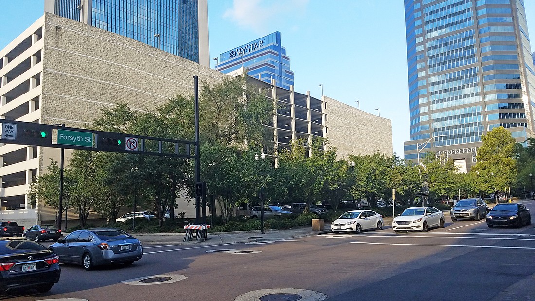 VyStar plans to build a parking garage on this property Downtown at Main and Forsyth streets.