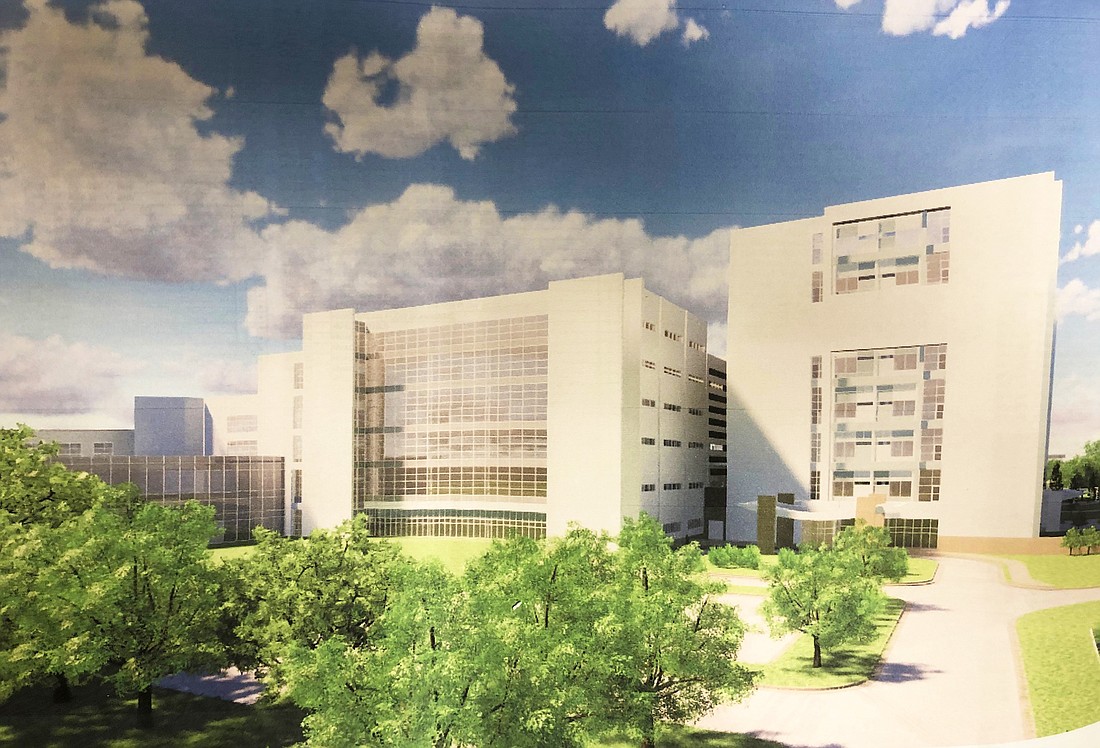 An artist&#39;s rendering of Mayo Clinic Floridaâ€™s six-story, 120,000-square-foot addition.