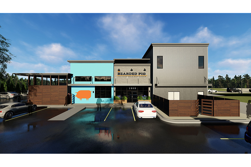 A rendering of the new The Bearded Pig at 1808 Kings Ave. in San Marco.