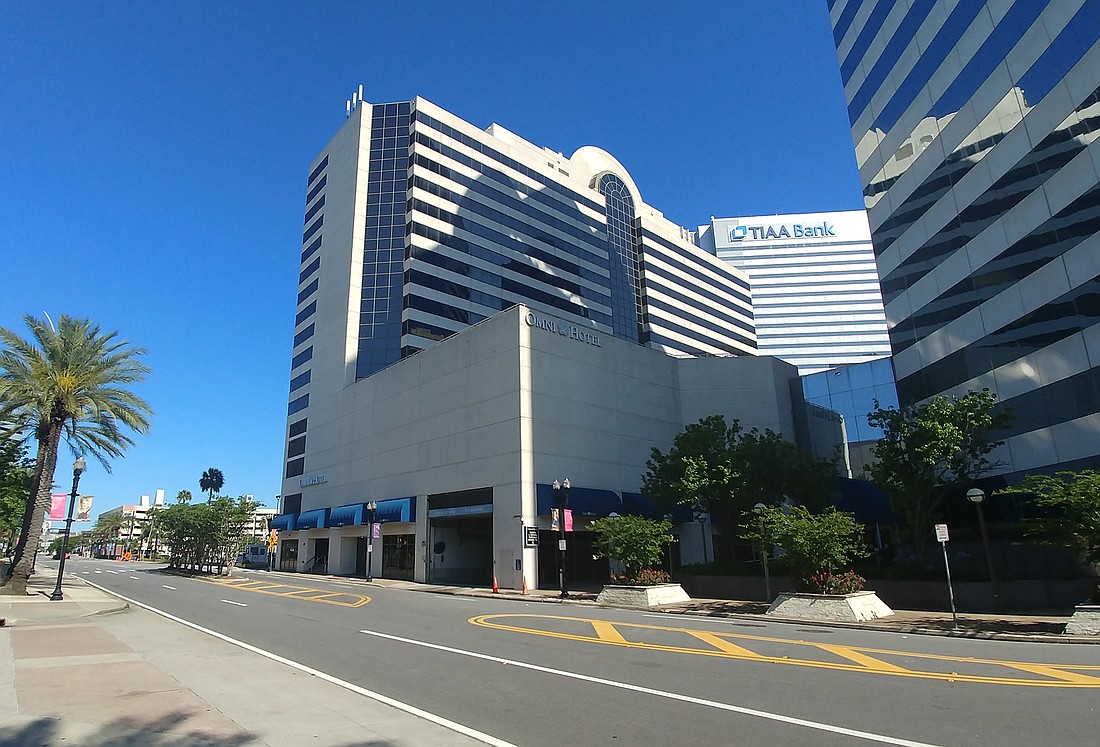 The Omni Jacksonville Hotel at 245 Water St. Downtown and the Omni Amelia Island Resort are two of more than 40 Omni properties closed because of the coronavirus pandemic.