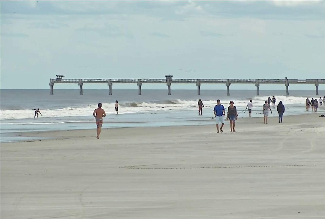 Beginning May 4, Duval County beaches will be open from 6 a.m. to 8 p.m. for exercise and essential activities only. (News4Jax photo)