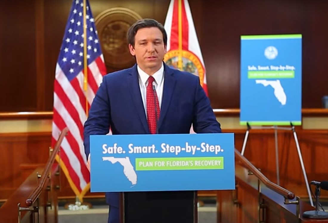 Florida Gov. Ron DeSantis announced a limited reopening of retail stores and restaurants beginning May 4.