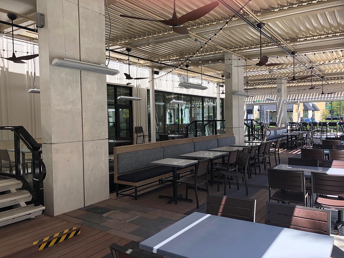 The patio will provide seating for the food and drink from the Marlin Bar.