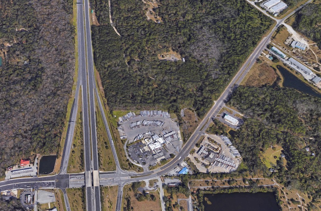 The Fountains is planned for the area north of the TA truck stop at Interstate 95 and Country Road 210. (Google)