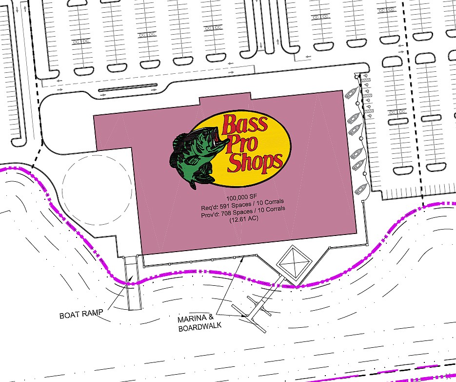  Bass Pro Shops is the planned anchor for Durbin Park East in St. Johns County.