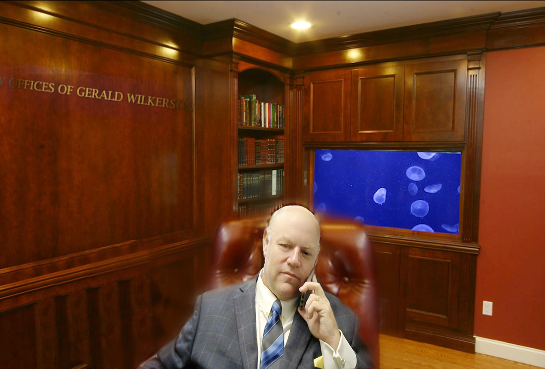 Attorney Gerald Wilkerson has a virtual law office where he attends teleconference depositions and hearings.