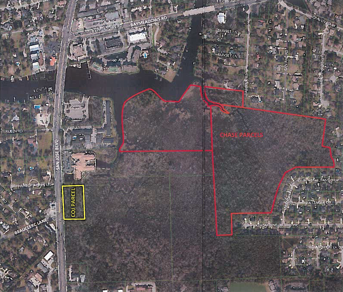 The City Council approved swapping 52 acres of environmentally sensitive wetland adjacent to Goodbys Creek for 2.37 acres along San Jose Boulevard.