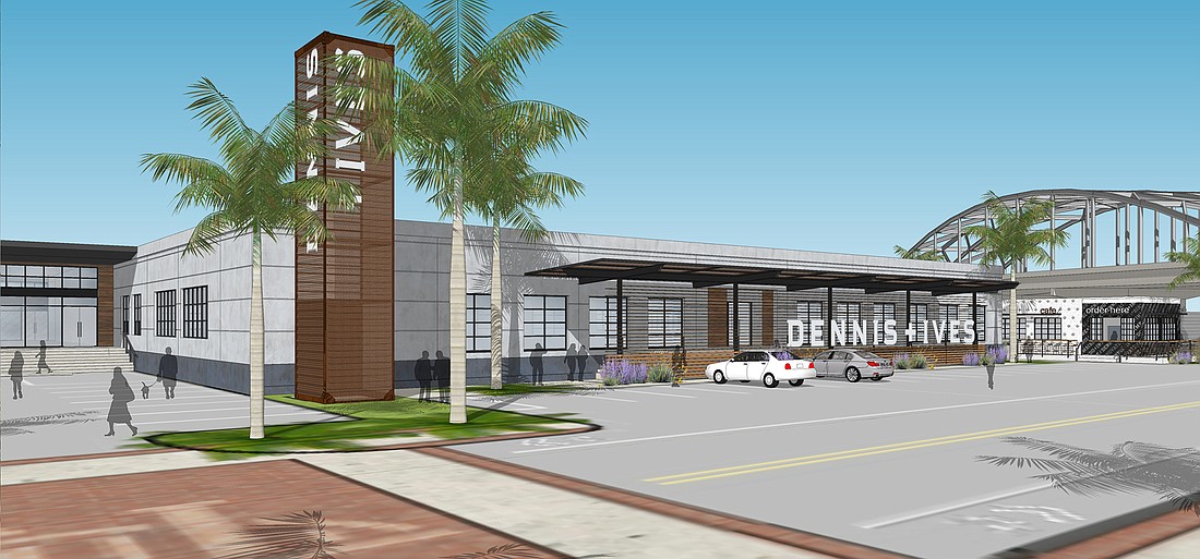 An artistâ€™s rendering of the Dennis + Ives project in the Rail Yard District near Downtown Jacksonville.