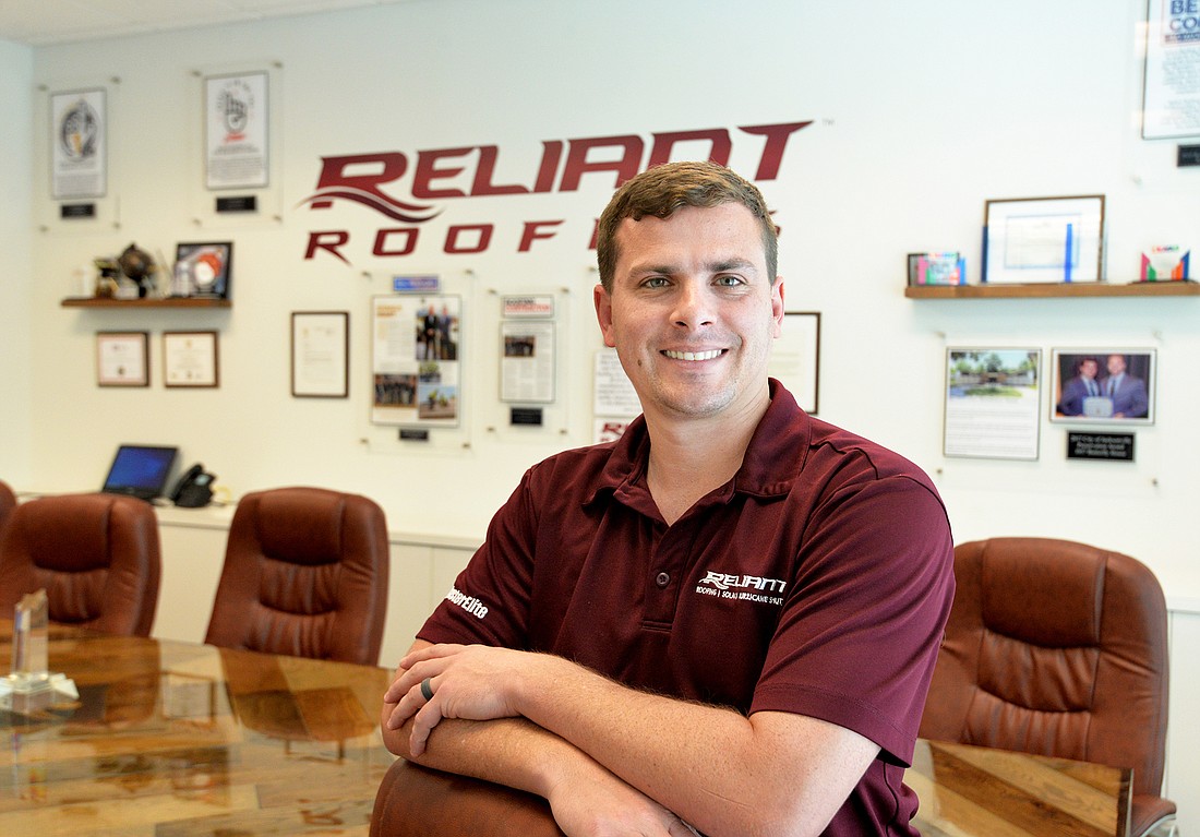 Reliant Roofing CEO Sean Shapiro started the company in 2015 with President Cameron Shouppe. (Photo by Dede Smith)