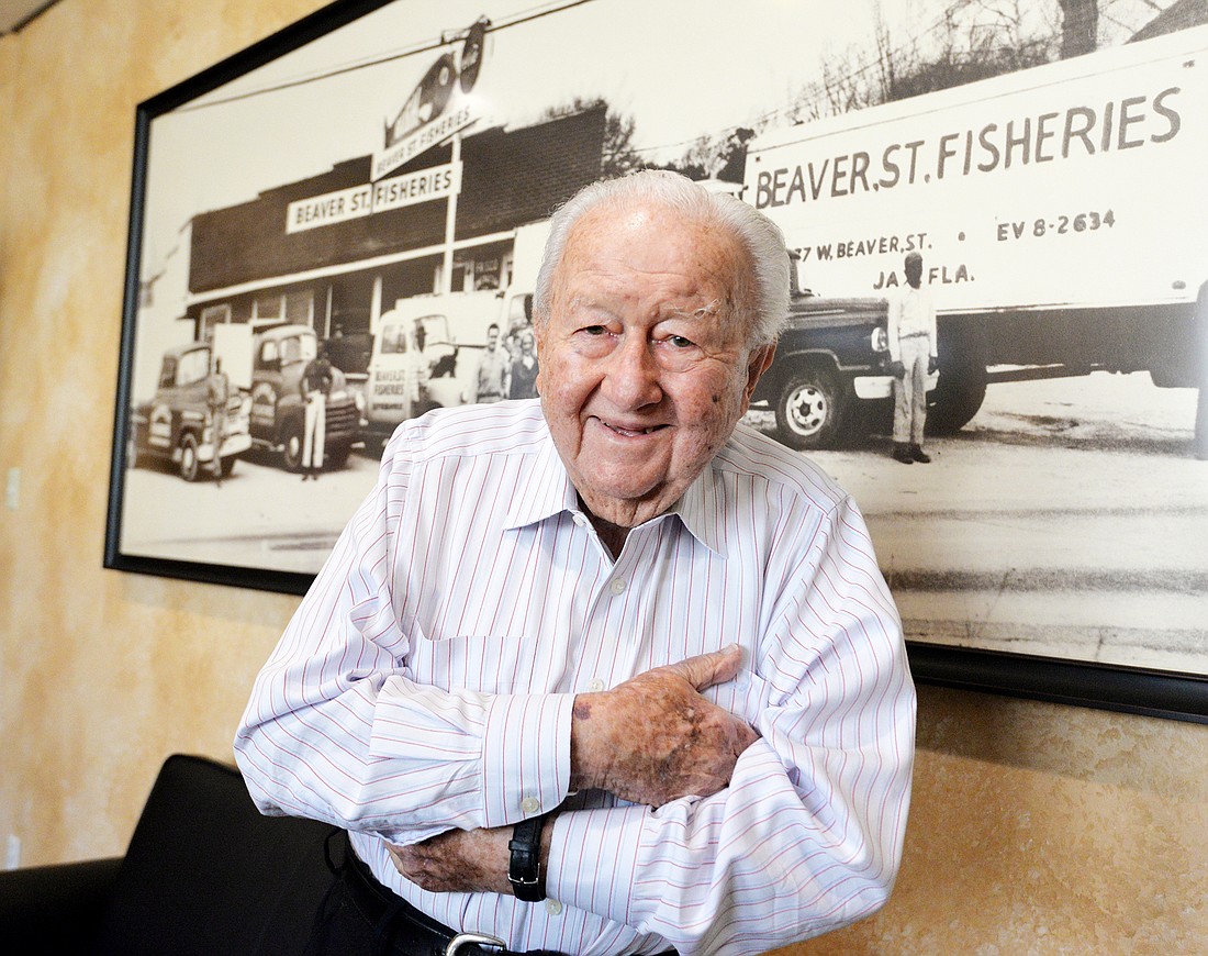 Beaver Street Fisheries Inc. Chairman Harry Frisch, 96, says his philosophy is simple. â€œPay your bills on time, donâ€™t owe money and donâ€™t lie, cheat or steal,â€ he said. (Photos by Dede Smith)