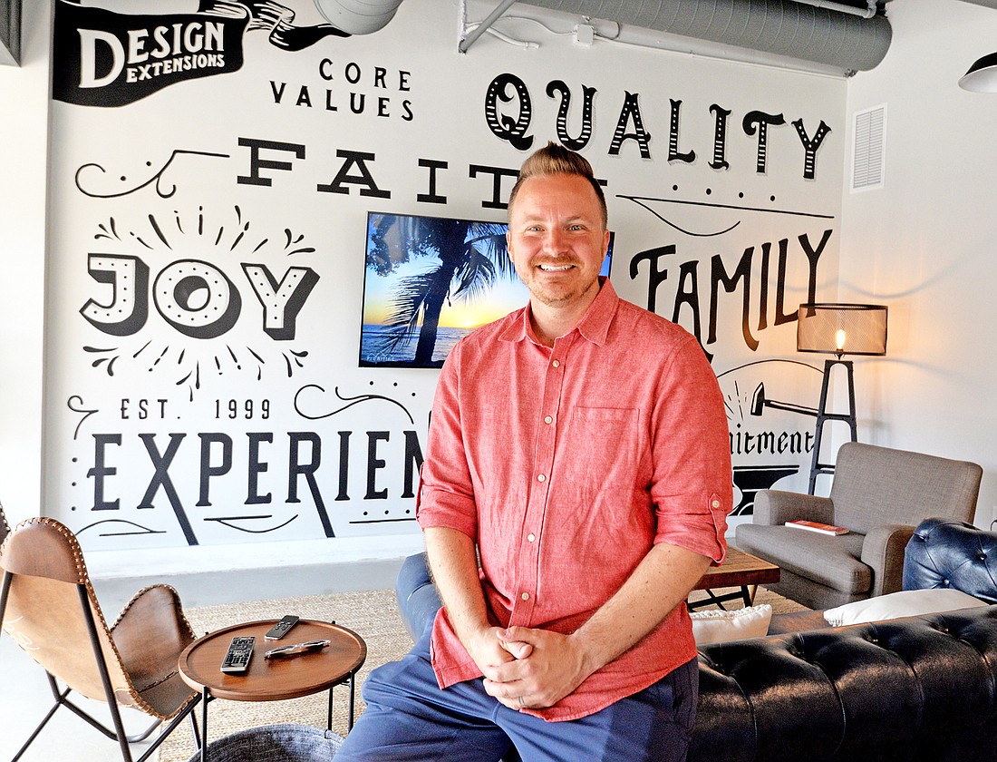 Jay Owen, 38, started Design Extensions when he was 17, At 19, he landed the Jacksonville Symphony as a client, and still has it.