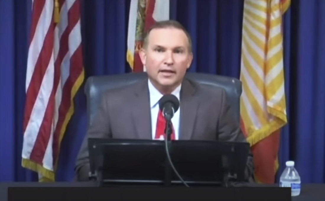 Mayor Lenny Curry speaks at a virtual news conference June 12 about the Republican National Convention coming to Jacksonville.
