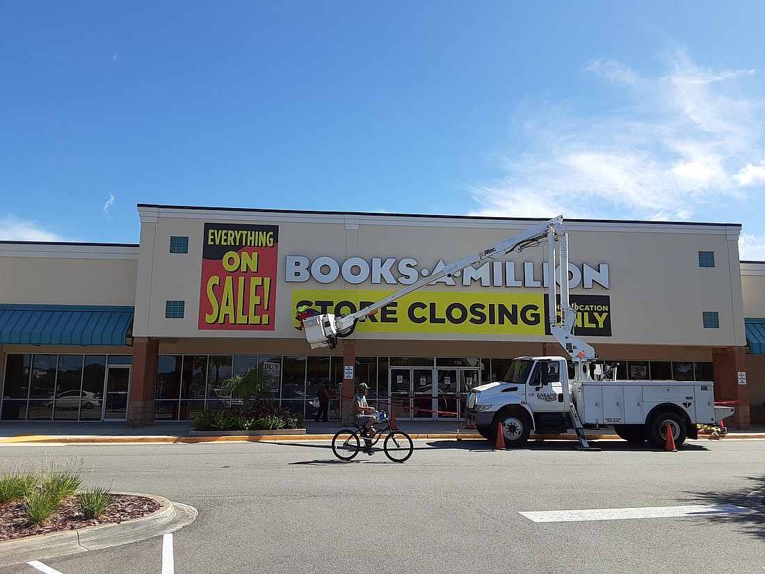 The store closing sign was removed July 24 from Books-A-Million at Jacksonville Beach after the company said it renewed its lease.
