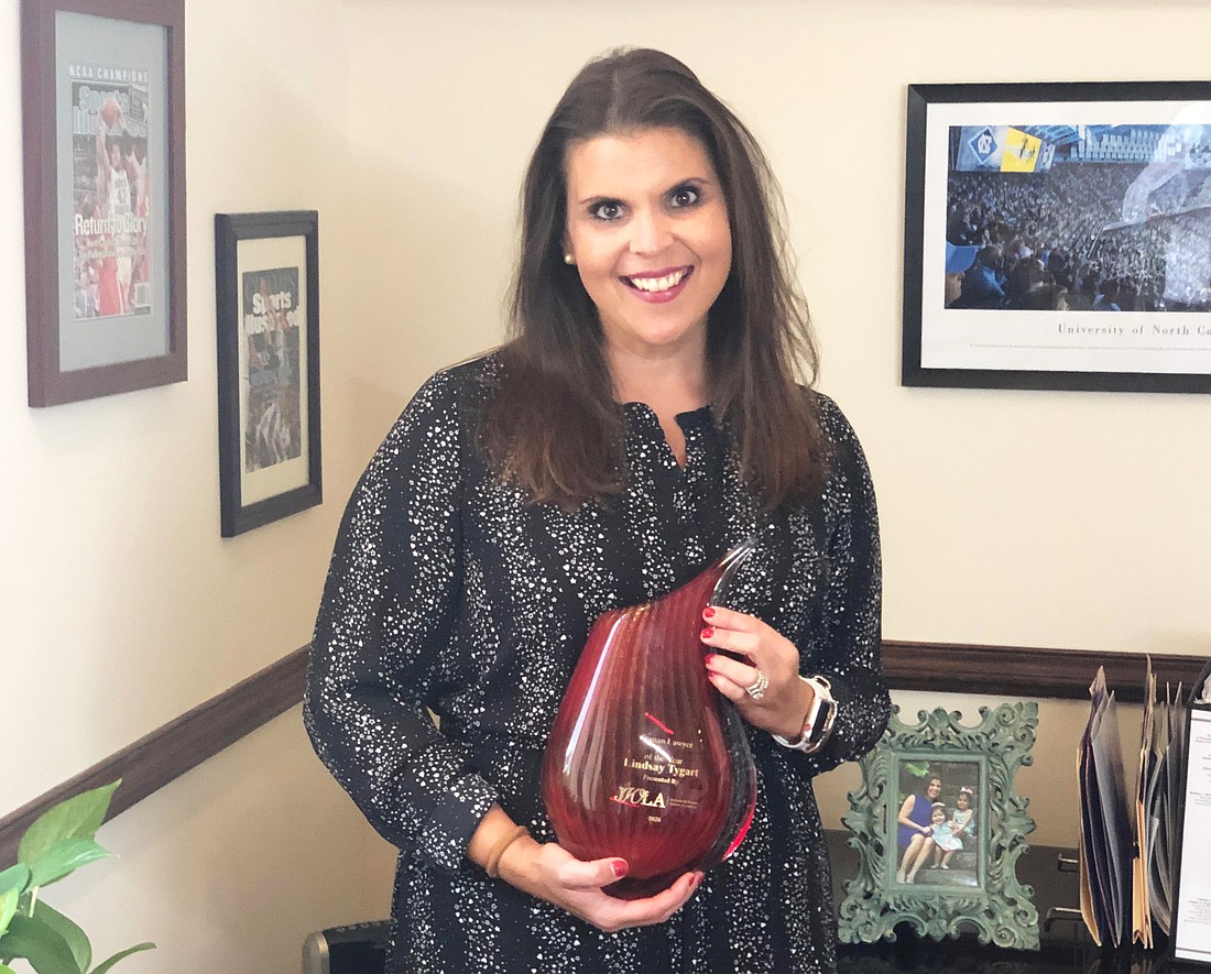 Lindsay Tygart is the Jacksonville Women Lawyers Association 2020 Woman Lawyer of the Year.