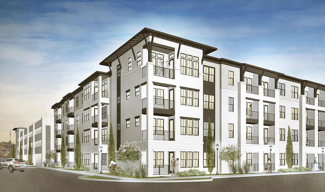 An artist rendering of the Park Place at San Marco apartment community.