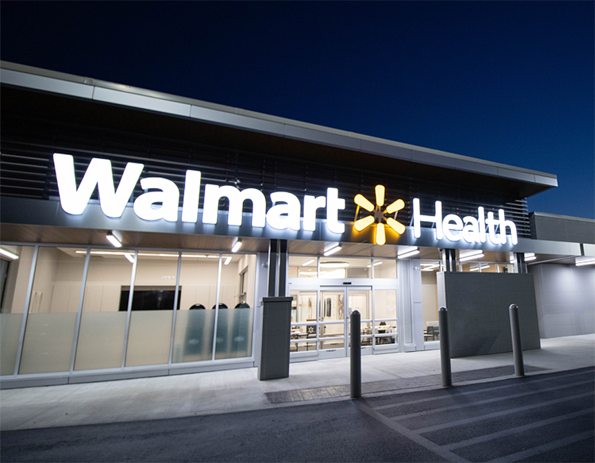 The Walmart Health center in Dallas, Georgia. Dallas is about 30 miles northwest of Atlanta.
