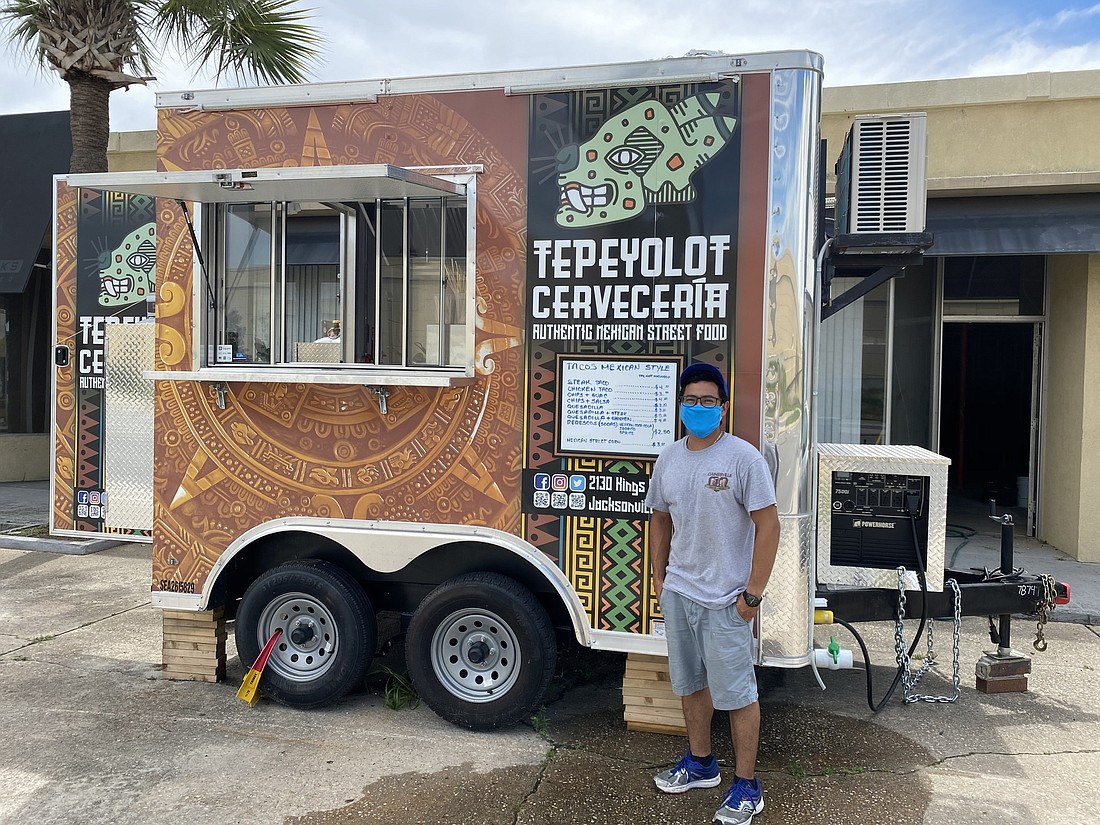 Tepeyolot Cerveceria brewpub, owner Luis Melgarejo stands in front of his food truck at  at 2136 Kings Avenue in San Marco.Â