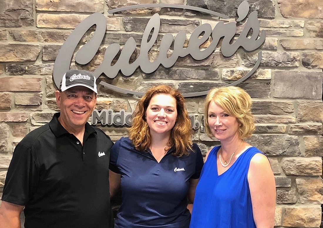 Don and Lori Lichte and their daughter, Sophie, center, opened the first area location for Wisconsin-based Culverâ€™s restaurant in Middleburg in 2019. They are planning a Jacksonville Culverâ€™s along Gate Parkway.