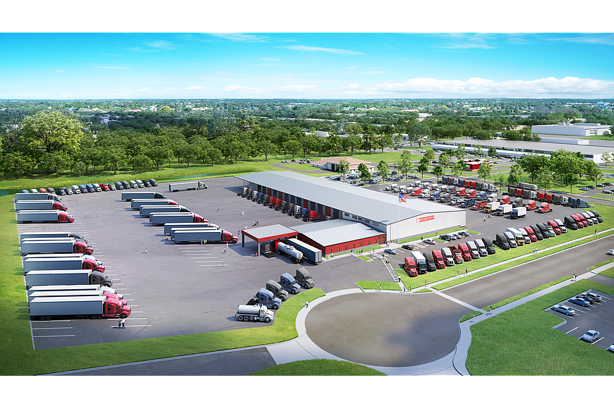  A rendering of the proposed Kenworth of Jacksonville truck dealership planned at northeast Commonwealth Avenue and Interstate 295.