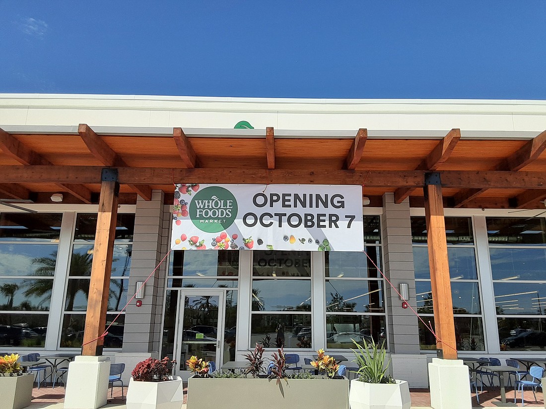 Whole Foods will open Oct. 7 in the Pablo Plaza shopping center in Jacksonville Beach.