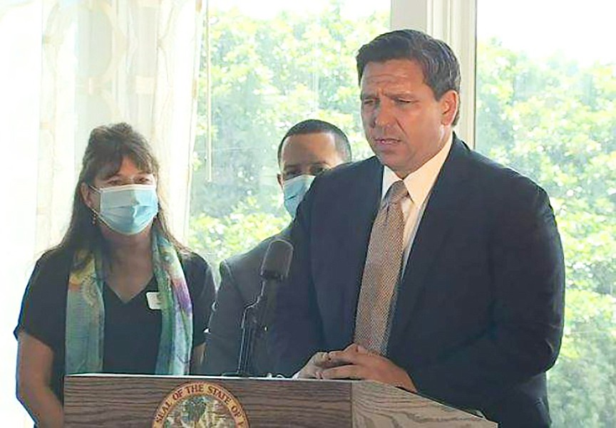 Gov. Ron DeSantis announces the state is moving to phase 3 of reopening Sept. 25  in St. Petersburg. (News4Jax.com)