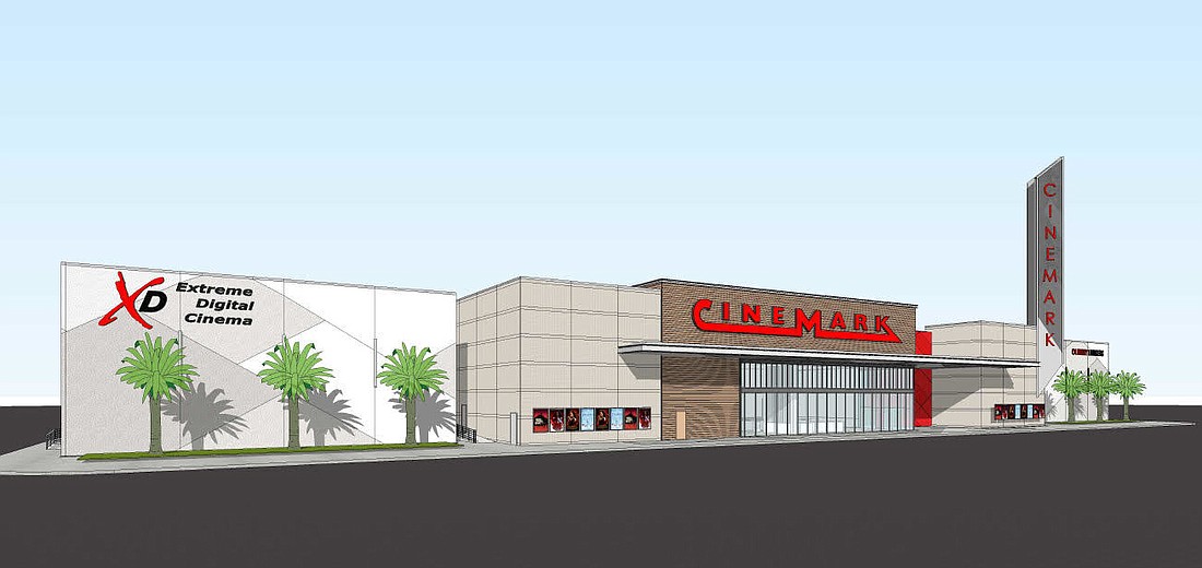 The 55,380-square-foot Cinemark Atlantic North XD 14 is planned on 10.27 acres at 11567 Atlantic Blvd.Â