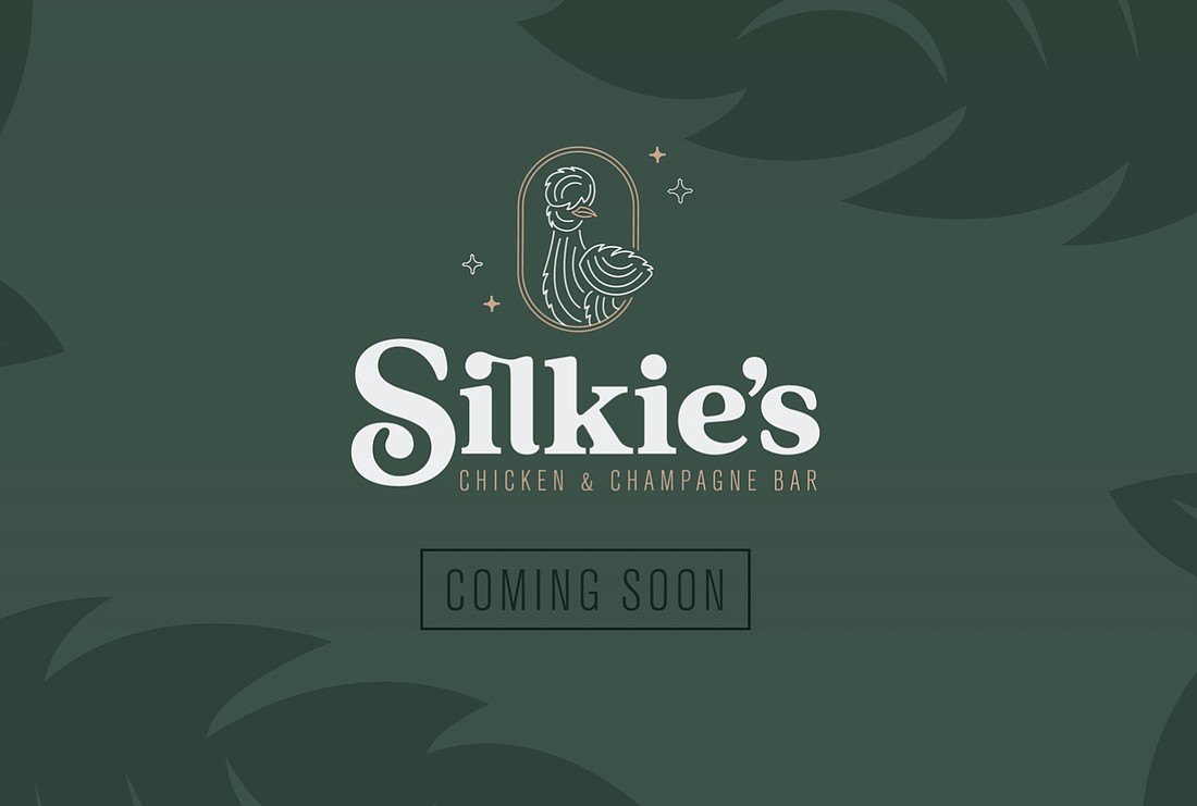 The website logo for  Silkieâ€™s Chicken and Champagne Bar.