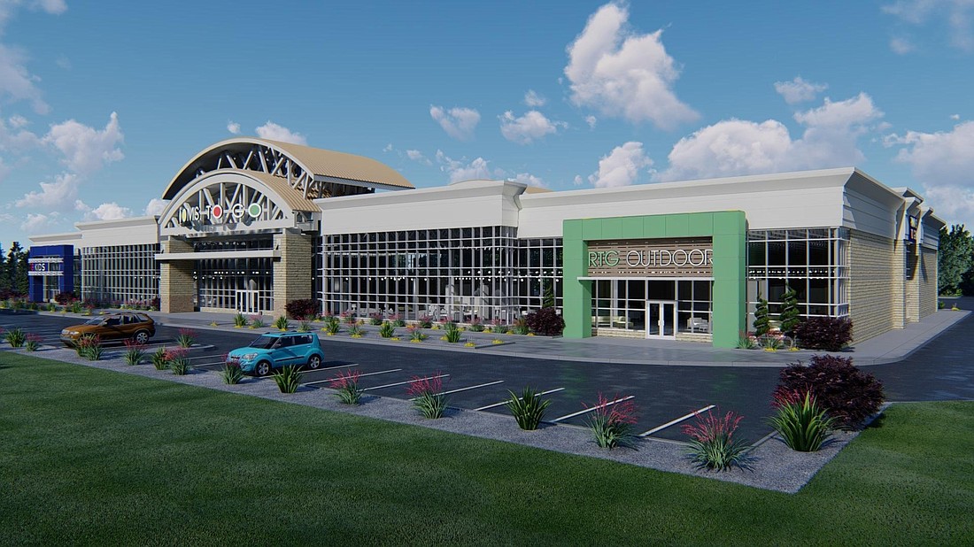 A rendering of a 55,400-square-foot Rooms To Go prototype store planned for Tomoka Town Center in Daytona Beach. According to aÂ news-journalonline.comÂ in Sept. 2019, the store is expected to open in 2021.