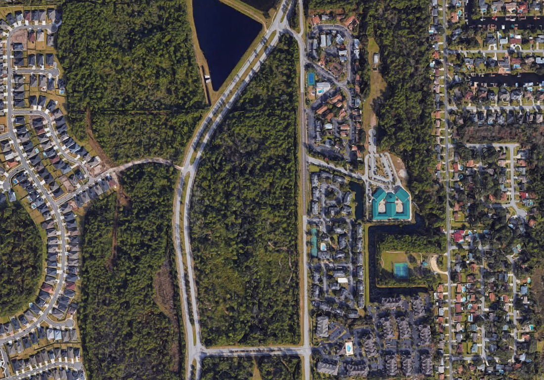 The proposed development is It is across San Pablo Road from The Park at Milazzo Apartment Homes and Coquina Bay Apartments.