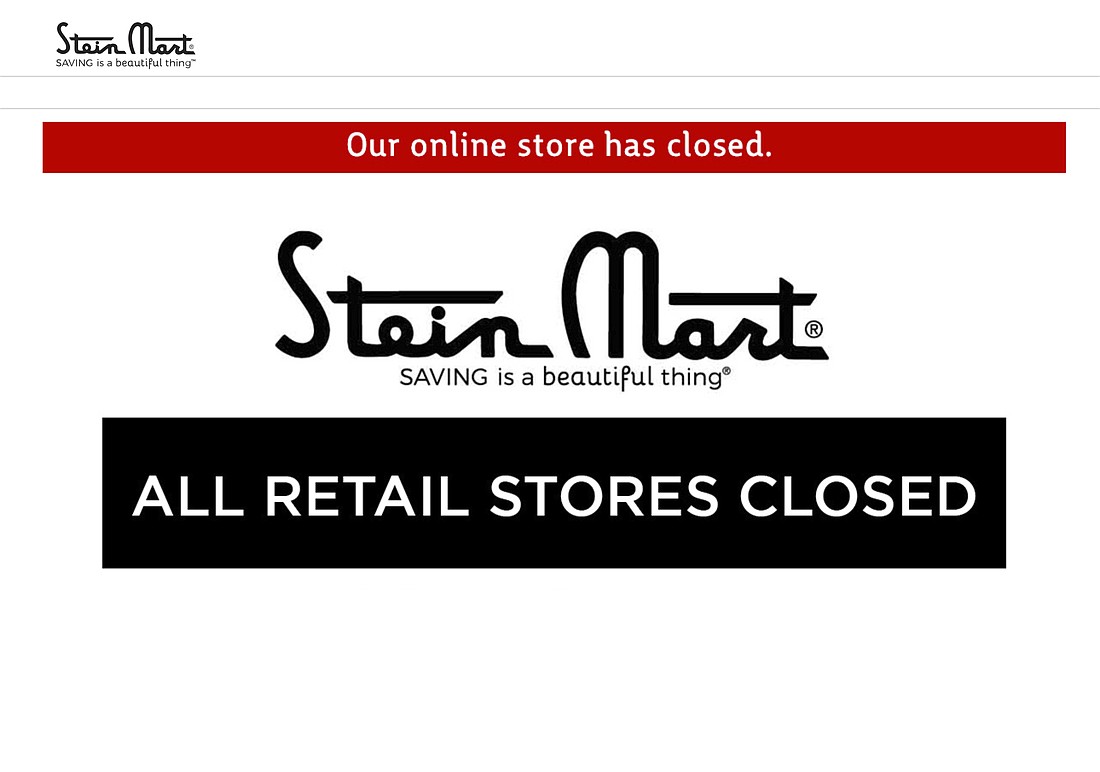 The Stein Mart website is now closed, but Retail Ecommerce Ventures plans  to reopen it next year.