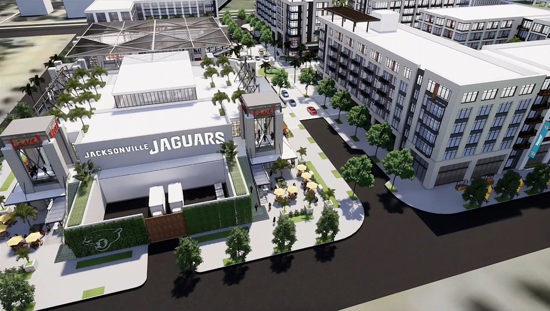 Lot J is a mixed-use development planned west of TIAA Bank Field.