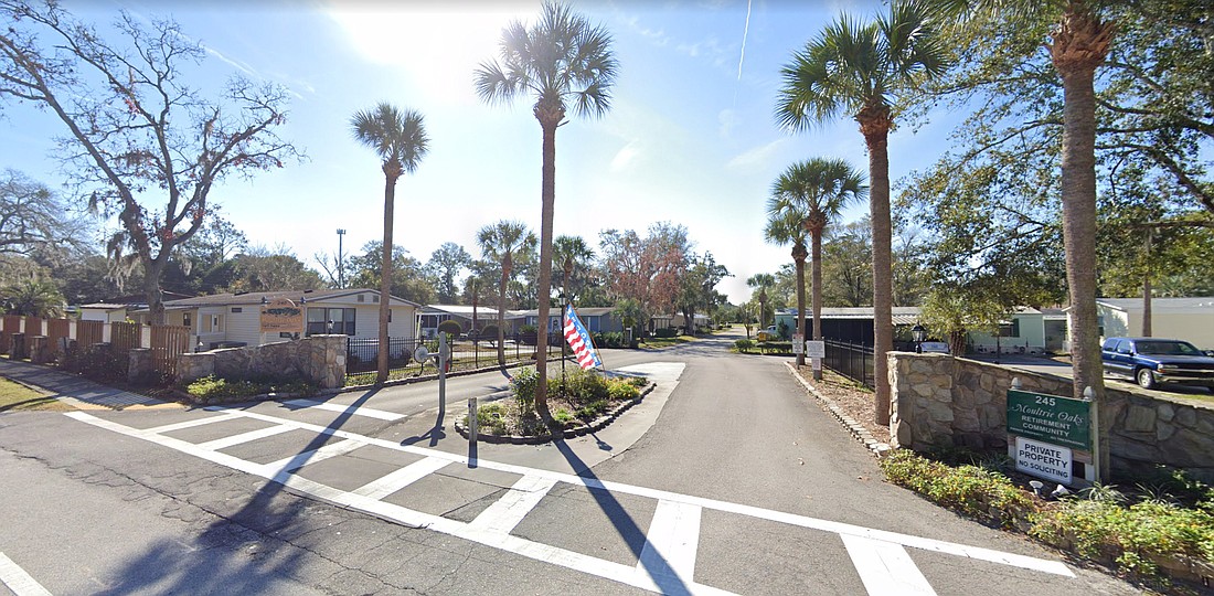 The Moultrie Oaks Mobile Home Park at 245 Wildwood Drive in St. Augustine sold for $13.2 million. (Google)