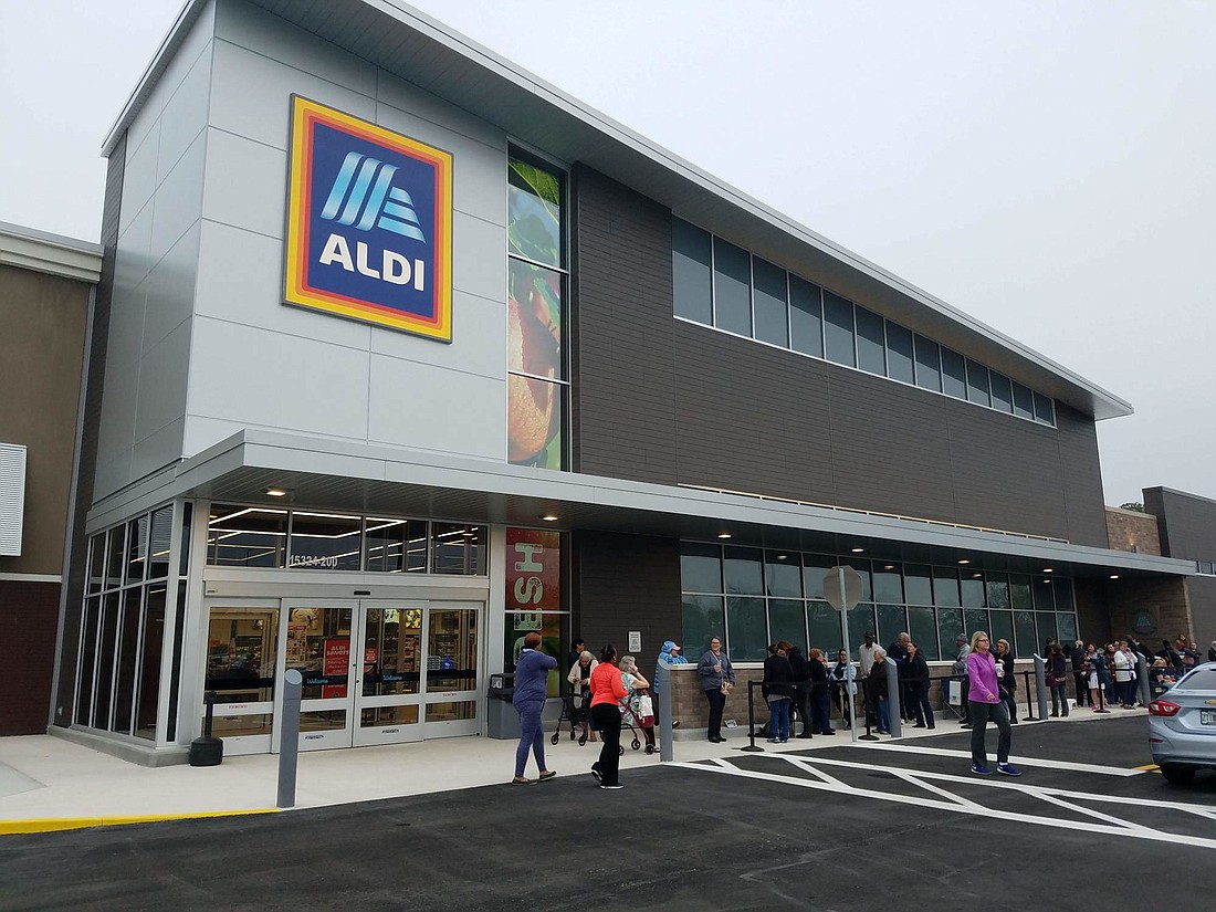 Aldi is adding rooftop solar to its store at 15324 Max Leggett Parkway in North Jacksonville.