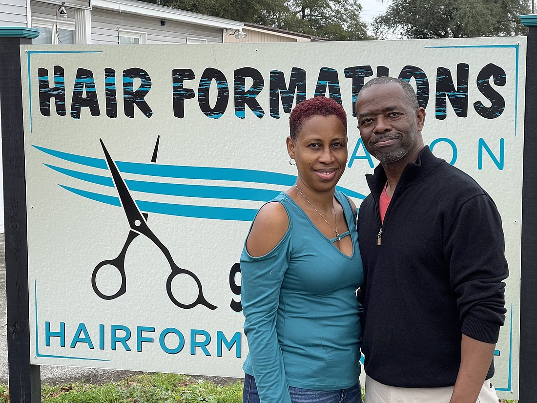 LaVonia and Aaron Gipson are the owners of Hair Formations Salon at 7435 Merrill Road. Theirs is one of six business that have filed initial applications for a grant to help pay for meeting new standards in Arlington.