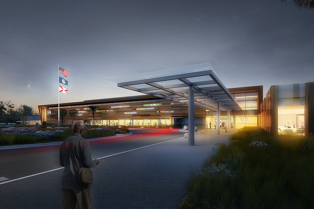 A rendering of the of the Department of Veterans Affairs outpatient clinic in North Jacksonville.