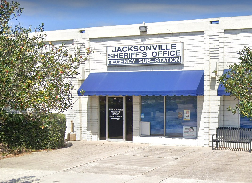 The  Jacksonville Sheriff&#39;s Office Zone 2 Substation in Arlington at Regency Square Mall. (Google)