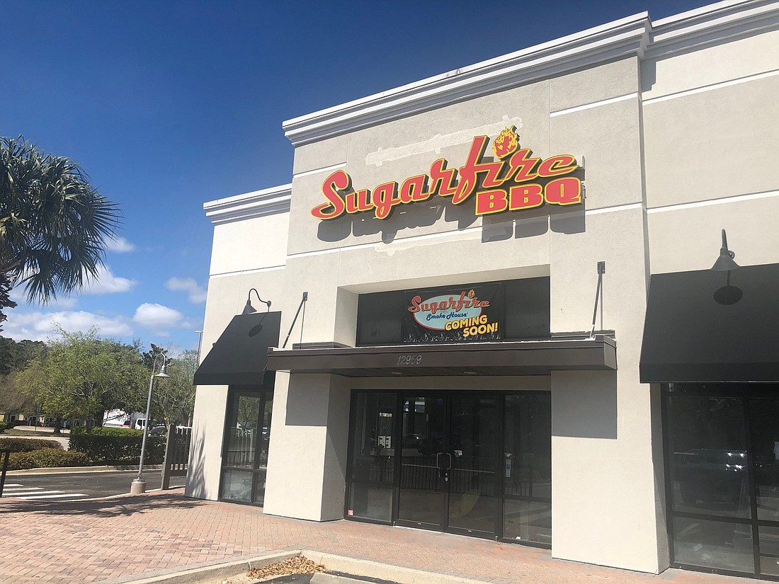 Sugarfire BBQ, which is a franchise of  St. Louis-based Sugarfire Smoke House, expects to open this summer at 12959 Atlantic Blvd.