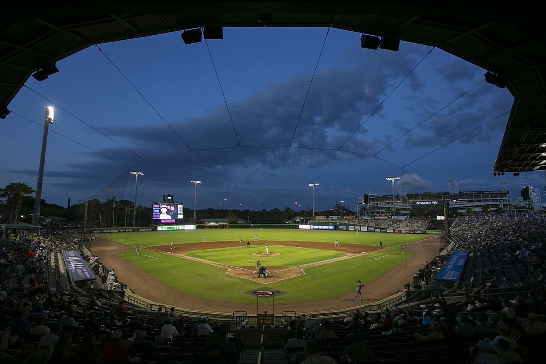 The Jumbo Shrimp could be playing at 121 Financial Ballpark Downtown through 2043 in the City Council agrees to a lease extension. (City of Jacksonville photo)
