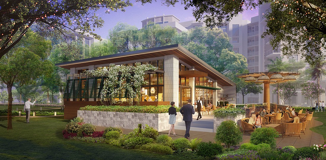 An artist&#39;s rendering of the restaurant planned for the RD River City Brewery apartment development on the Downtown Southbank.