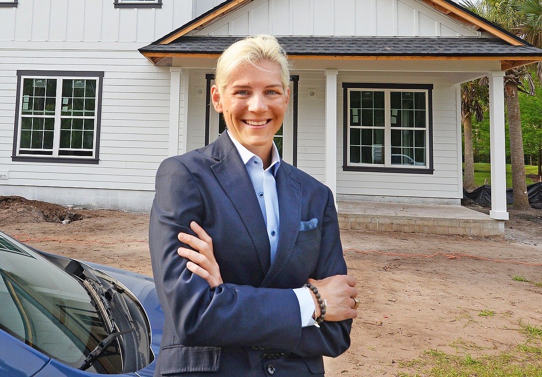 Elizabeth Evans, the founder of E2 Roofing and E2 Homes, has built two homes and has two more under construction. (Photo by Dede Smith)