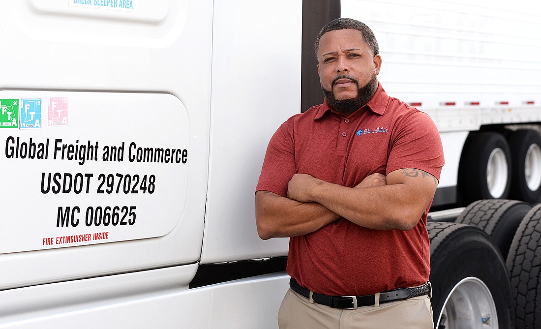 Jesus Garay started his trucking company while nearing retirement from the U.S. Army as a first sergeant in 2014 and serving five deployments to Iraq, a year in Bosnia and five years on the Korean Peninsula. (Photos by Dede Smith)