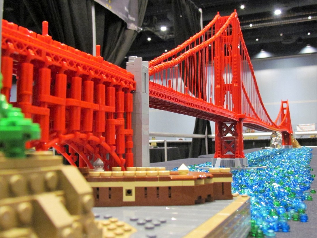 The Golden Gate Bridge in Lego.