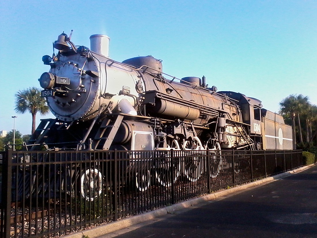 Atlantic Coast Line #1504 is the steam locomotive displayed at the Prime F. Osborn III Convention Center.