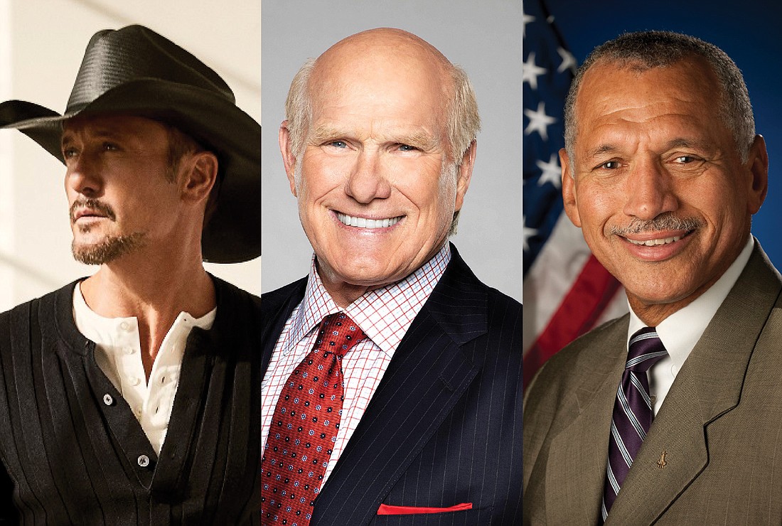 Performer Tim McGraw, astronaut and Maj. Gen. Charles F. Bolden Jr. and Pro Football Hall of Fame quarterback Terry Bradshaw are coming to the Florida Forum.