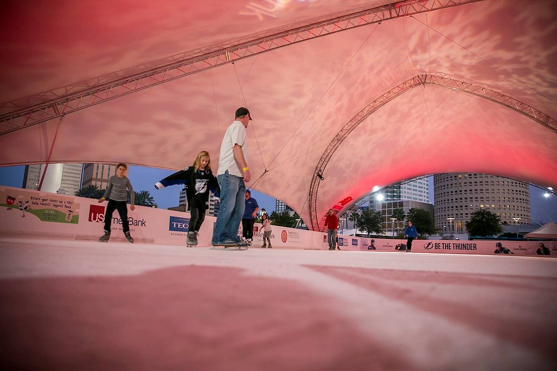  Ice Rink Events operates the pop-up winter skating in Downtown Tampaâ€™s Curtis Hixon Waterfront Park.Â
