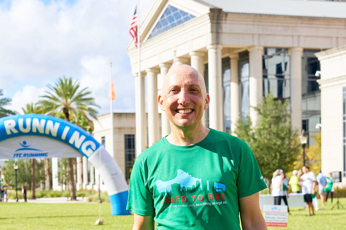 Attorney Mike Freed will run from Tallahassee to Jacksonville Nov. 15-20 to raise money for Jacksonville Area Legal Aid and the Northeast Florida Medical Legal Partnership.